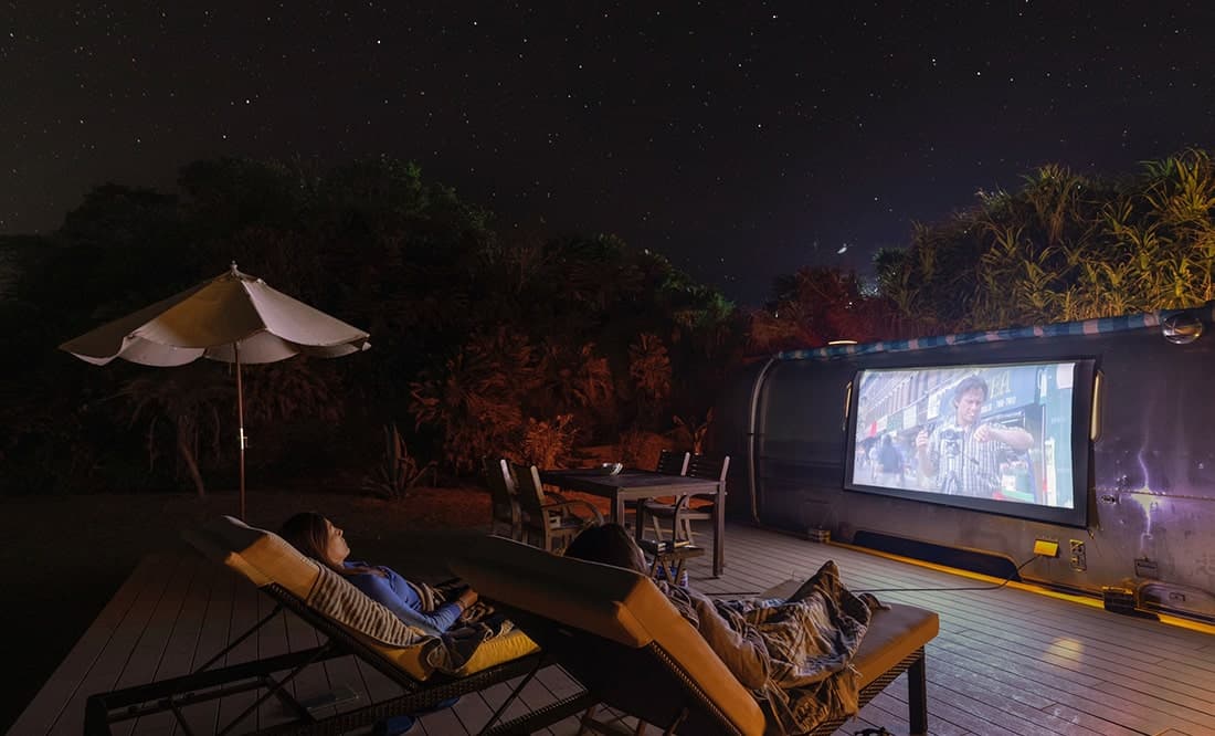 夜のプロジェクター利用